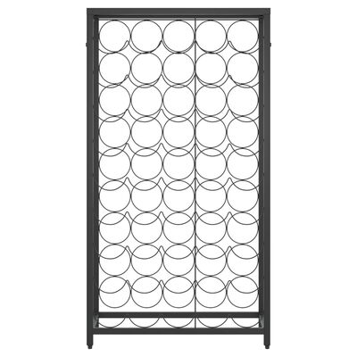 vidaXL Viinipulloteline 45 pullolle musta 54x18x100 cm takorauta