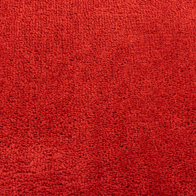 vidaXL Matto OVIEDO lyhytnukkainen punainen Ø 240 cm