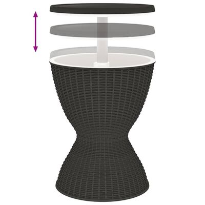 vidaXL 3-in-1 Kylmäpöytä musta polypropeeni