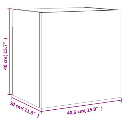 vidaXL TV-seinäkaappi ruskea tammi 40,5x30x40 cm tekninen puu