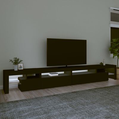 vidaXL TV-taso LED-valoilla musta 290x36,5x40 cm