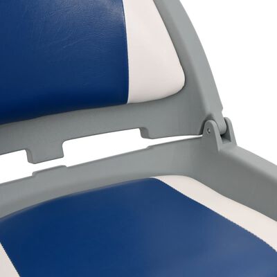 vidaXL 4-osainen Taitettava venetuolisarja sinivalkoinen pehmuste