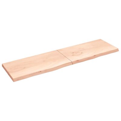 vidaXL Pöytälevy 220x60x(2-6) cm käsittelemätön täystammi