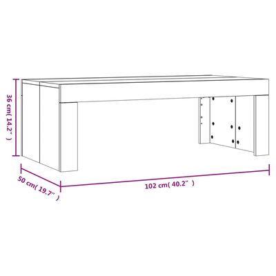 vidaXL Sohvapöytä betoninharmaa 102x50x36 cm tekninen puu