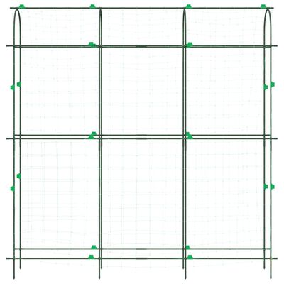 vidaXL Puutarhasäleikkö köynnöskasveille U-runko 181x31x182,5 cm teräs