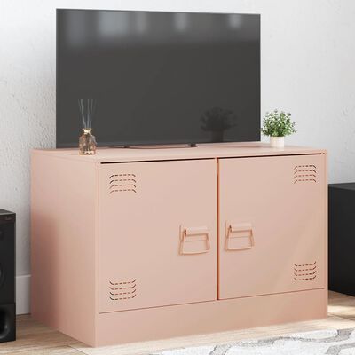 vidaXL TV-taso pinkki 67x39x44 cm teräs