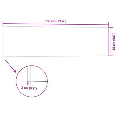 vidaXL 3D-seinäpaneelit 14 kpl antrasiitti 100x25 cm EPS