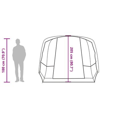 vidaXL Tunneliteltta 4 henkilölle sininen vedenkestävä