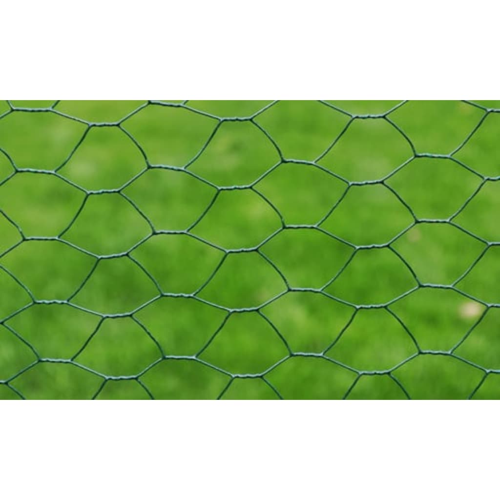 vidaXL Kanaverkko PVC pinnoitteella 25x0,5 m vihreä