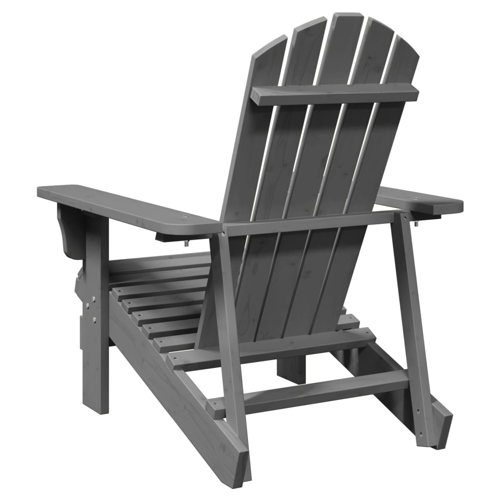 vidaXL Adirondack tuoli harmaa 69x85x90,5 cm täysi kuusi