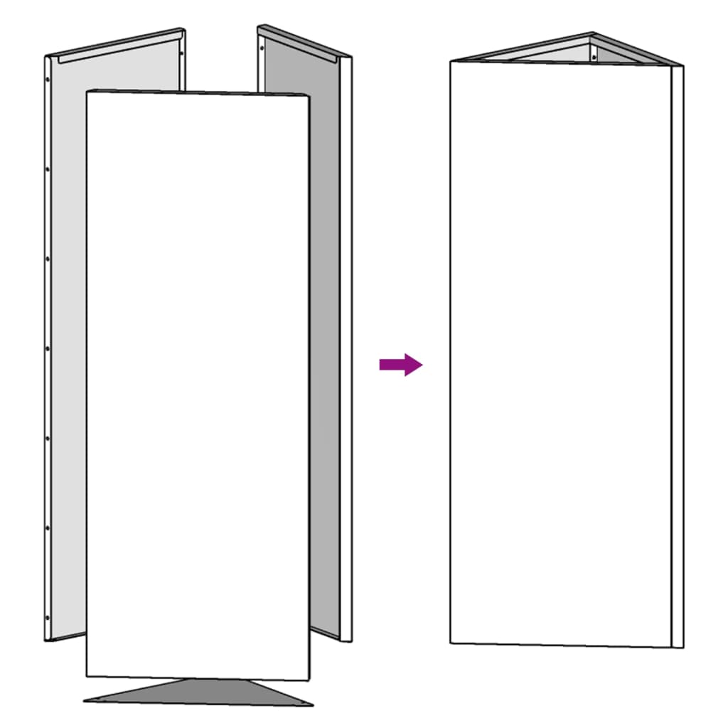 vidaXL Puutarhakukkalaatikko antrasiitti kolmio 30x26x75 cm teräs