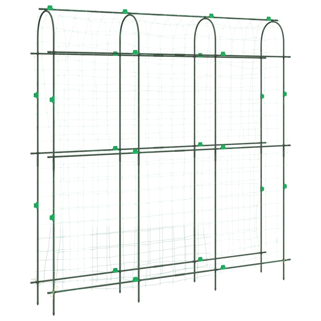 vidaXL Puutarhasäleikkö köynnöskasveille U-runko 181x31x182,5 cm teräs