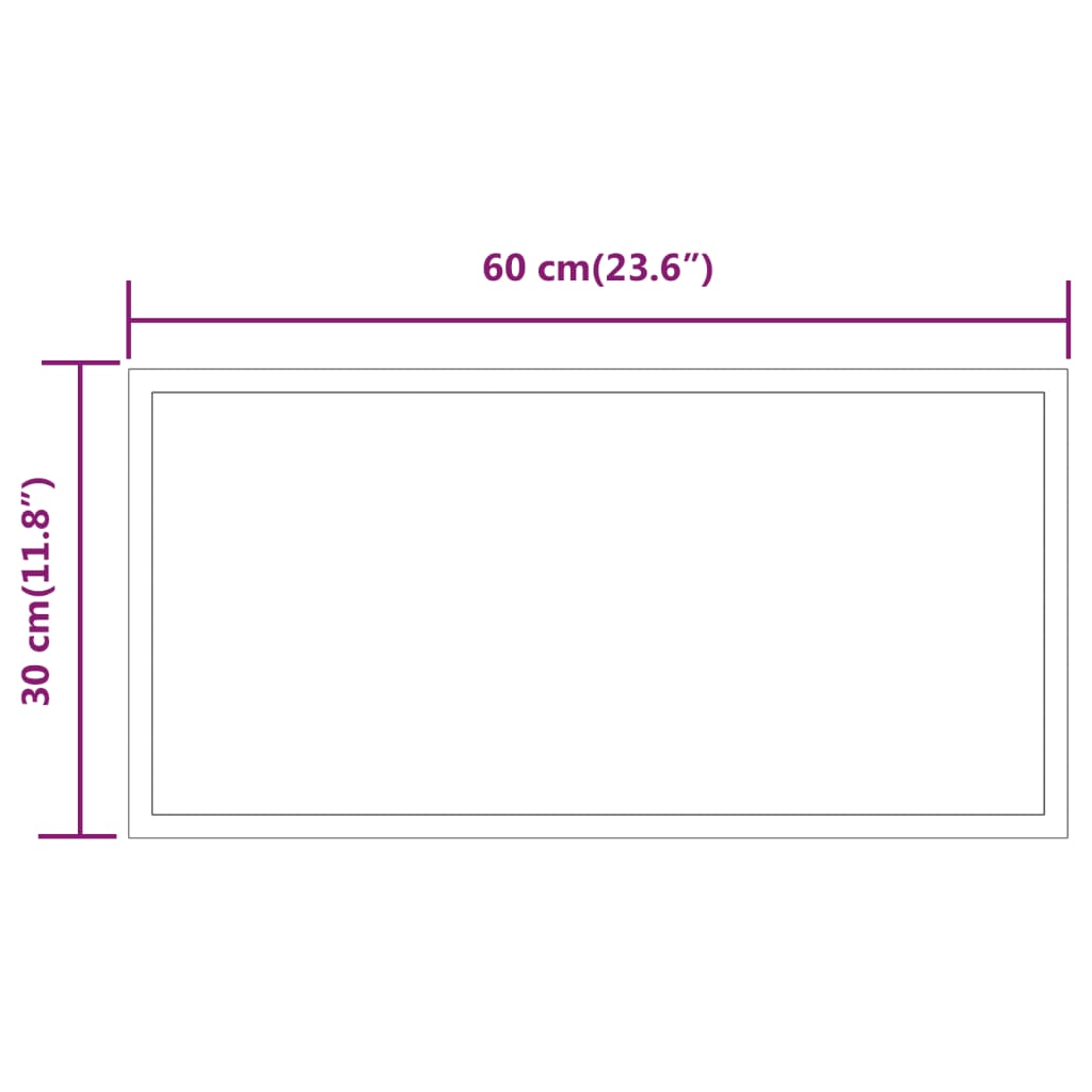 vidaXL Kylpyhuoneen LED-peili 30x60 cm