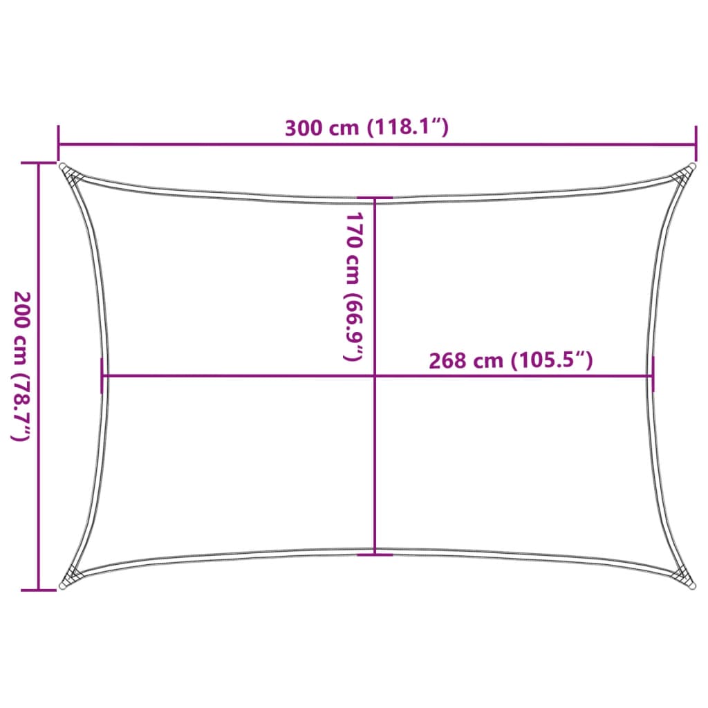 vidaXL Aurinkopurje hiekka 3x2 m 100% Oxford polyesteri