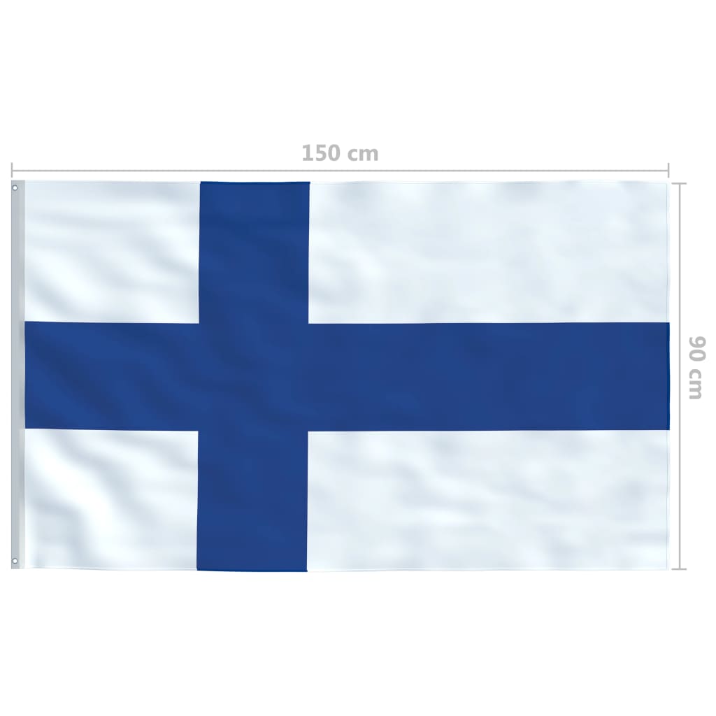 vidaXL Suomen lippu 90x150 cm 