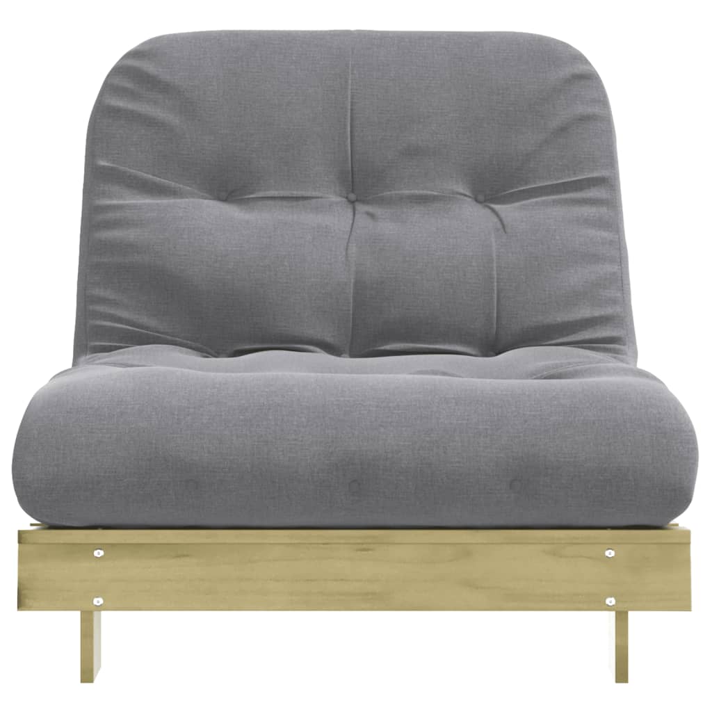 vidaXL Futon vuodesohva patjalla 90x206x11 cm kyllästetty mänty