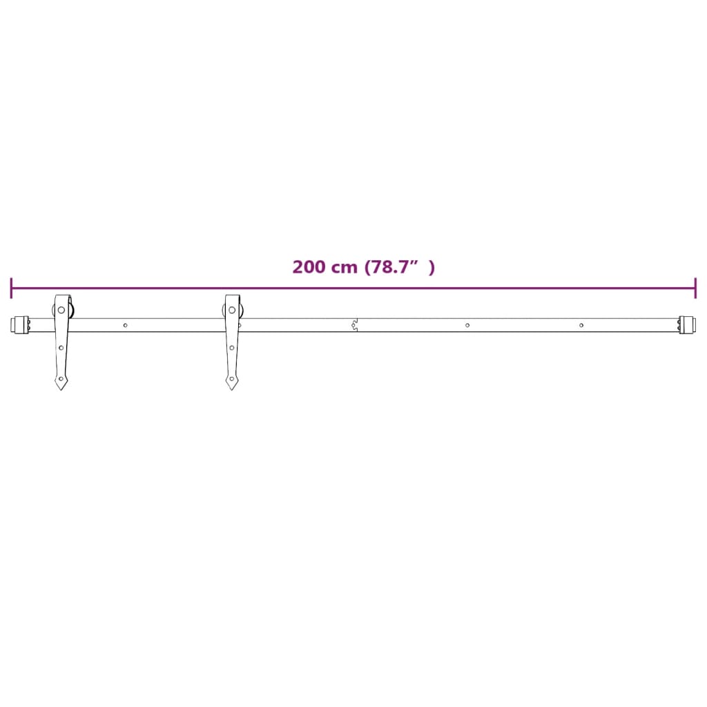 vidaXL Liukuovi asennustarvikkeineen 85x210 cm täysi mänty