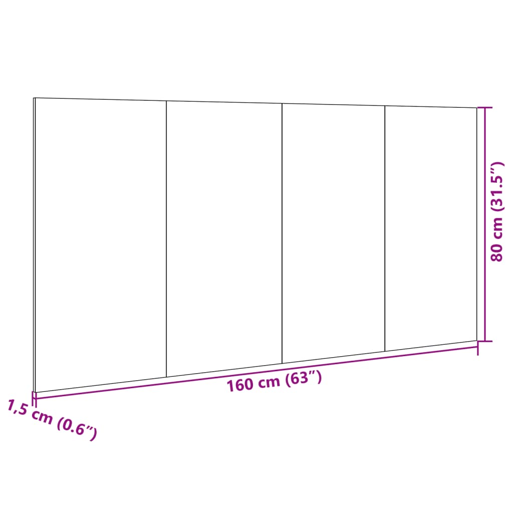 vidaXL Sängynpääty yöpöydillä musta 160 cm tekninen puu