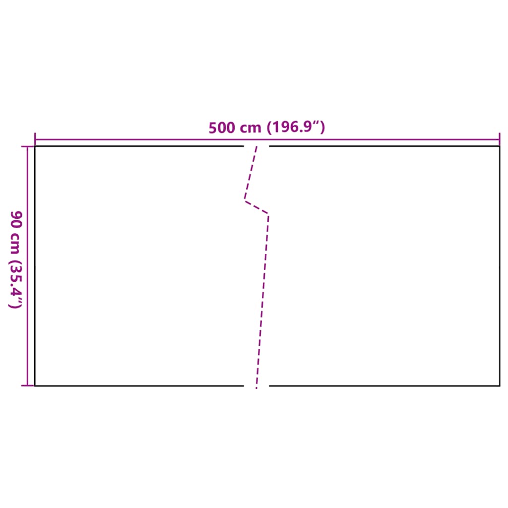 vidaXL Parvekesuoja valkoinen 500x90 cm polyrottinki