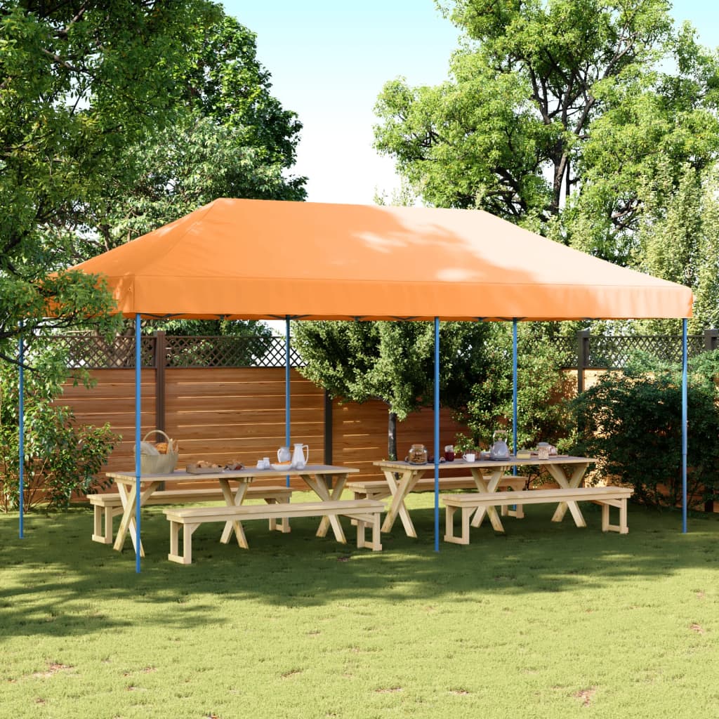 vidaXL Taitettava pop-up juhlateltta oranssi 580x292x315 cm