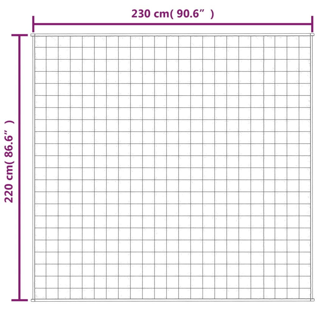 vidaXL Painopeitto sininen 220x230 cm 11 kg kangas