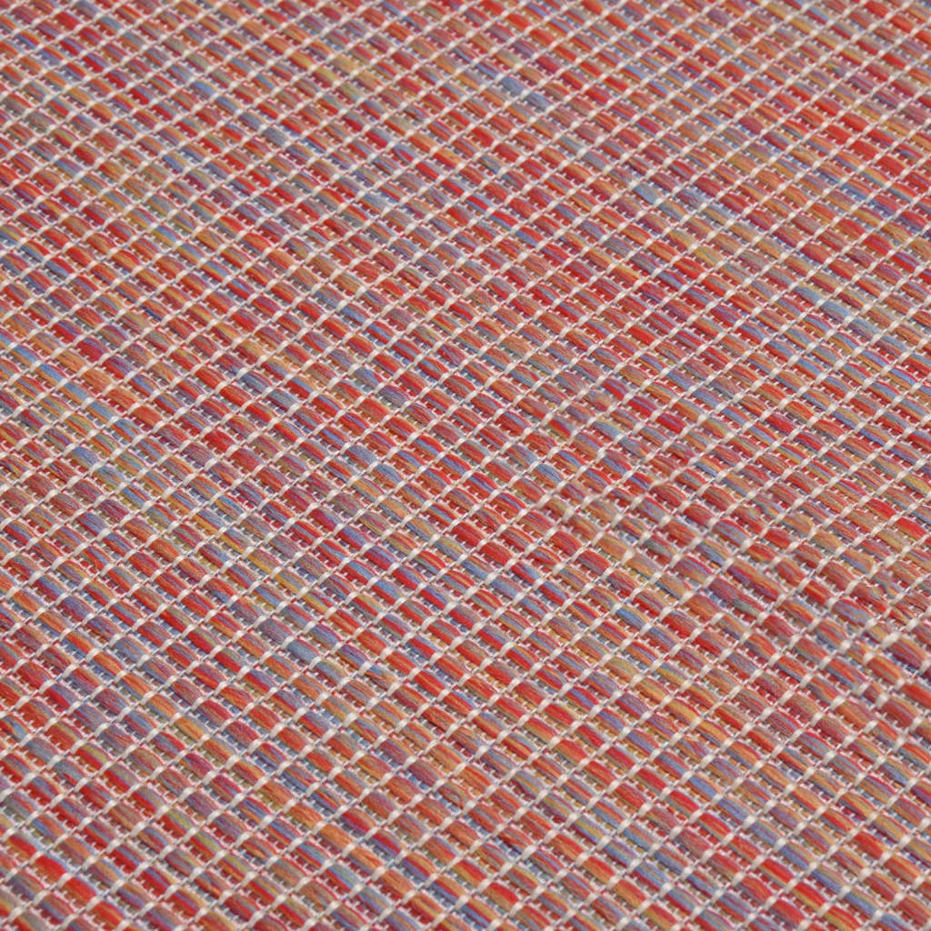 vidaXL Ulkomatto Flatweave 200x280 cm punainen