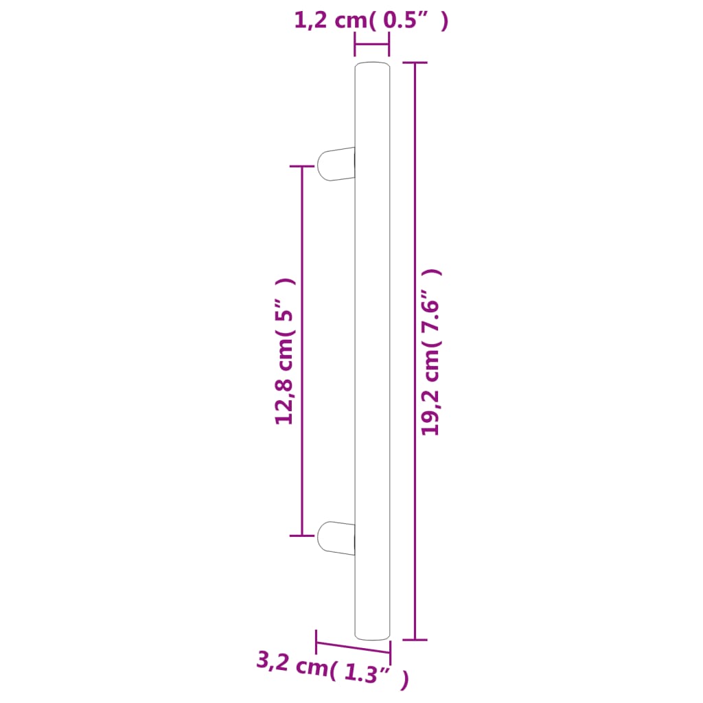 vidaXL Kaapin kahvat 20 kpl pronssi 128 mm ruostumaton teräs