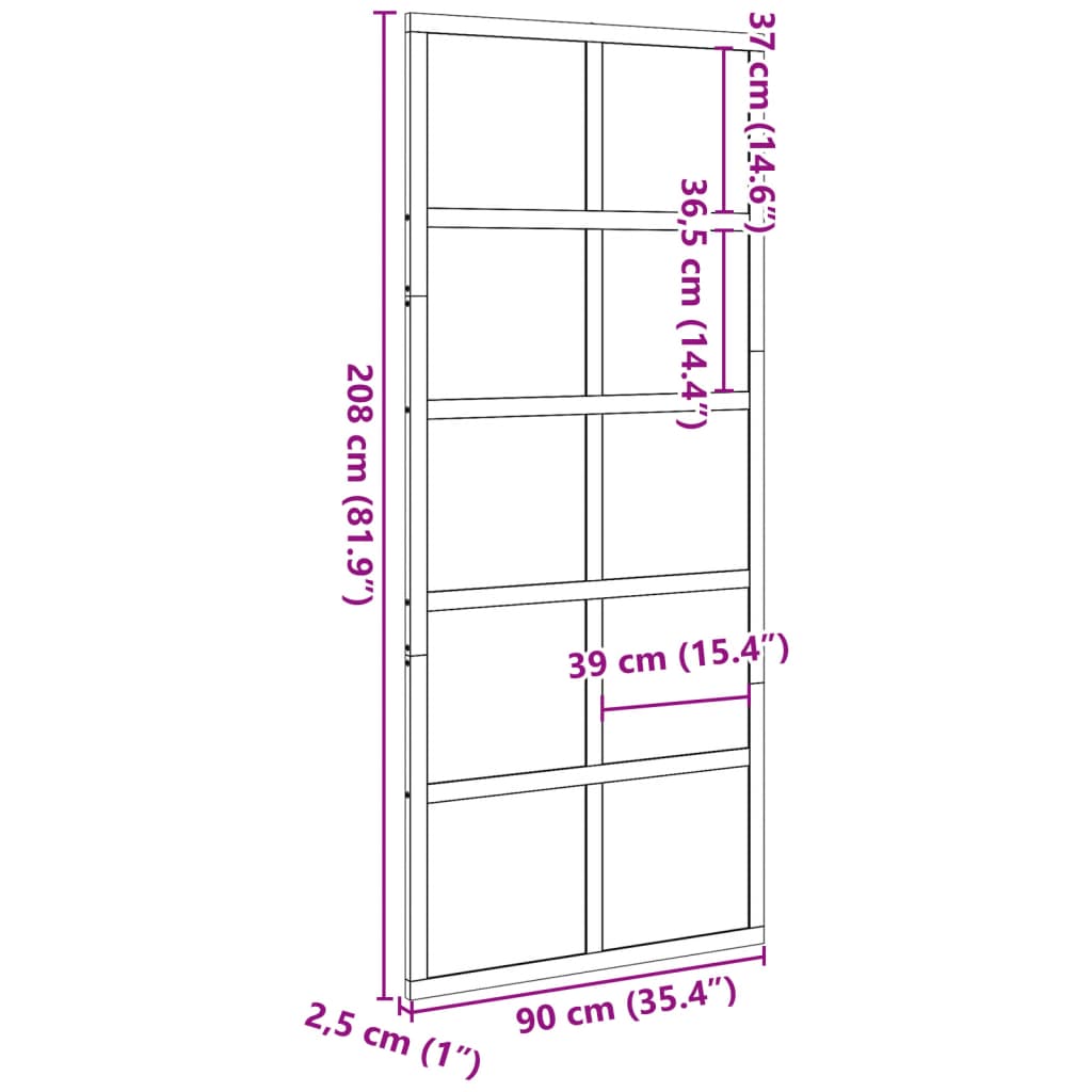 vidaXL Lato-ovi valkoinen 90x208 cm täysi mänty