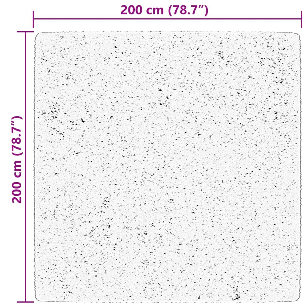 vidaXL Matto HUARTE lyhytnukkainen ja pestävä Poskipuna 200x200 cm