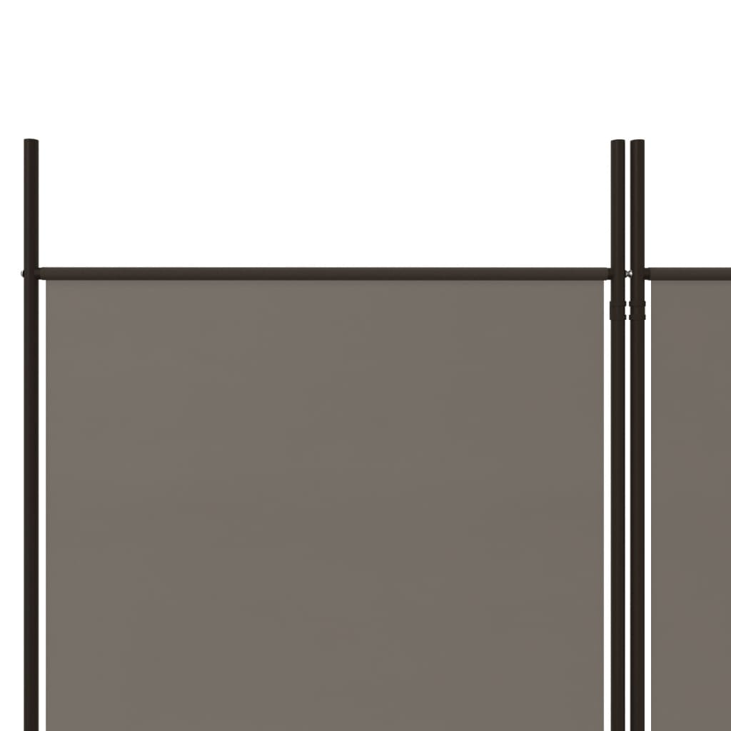 vidaXL 4-paneelinen Tilanjakaja antrasiitti 200x200 cm kangas