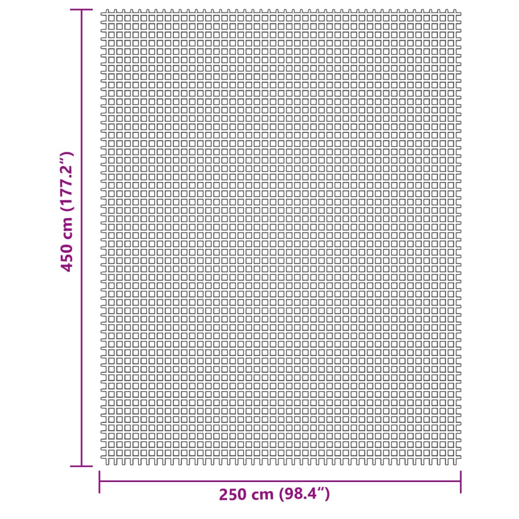 vidaXL Retkeilymatto vaaleanharmaa 4,5x2,5 m