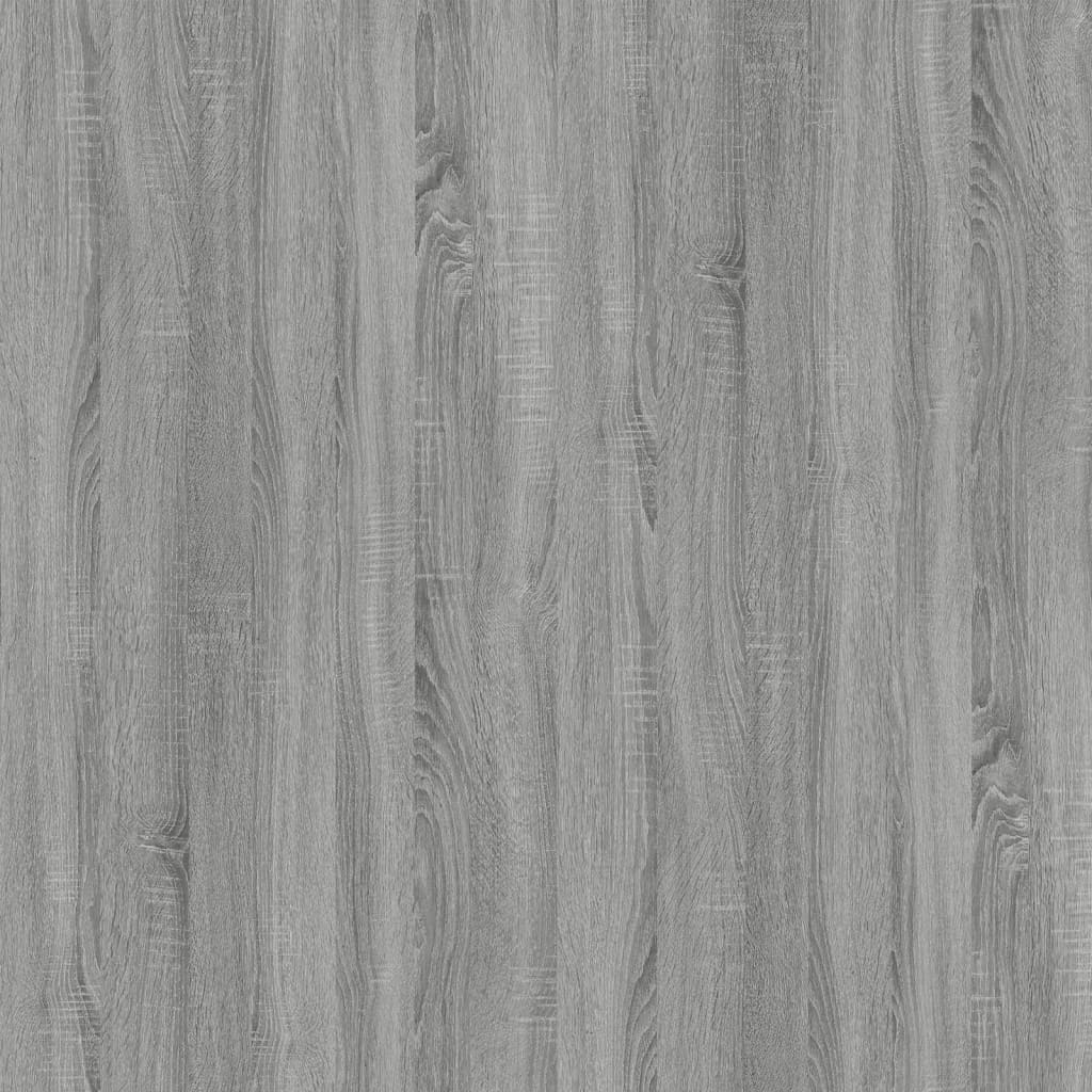vidaXL Sohvapöytä harmaa Sonoma 80x45x45 cm tekninen puu ja rauta