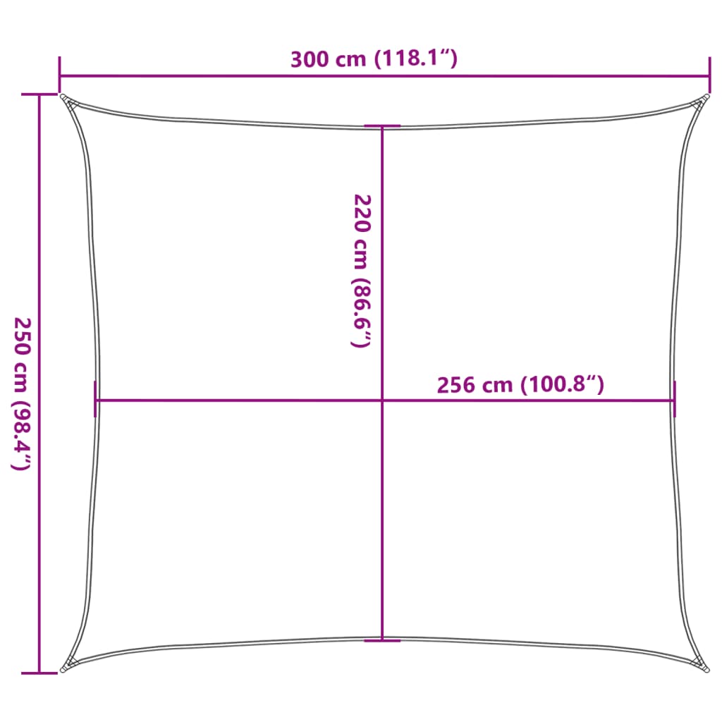 vidaXL Aurinkopurje hiekka 3x2,5 m 100% Oxford polyesteri