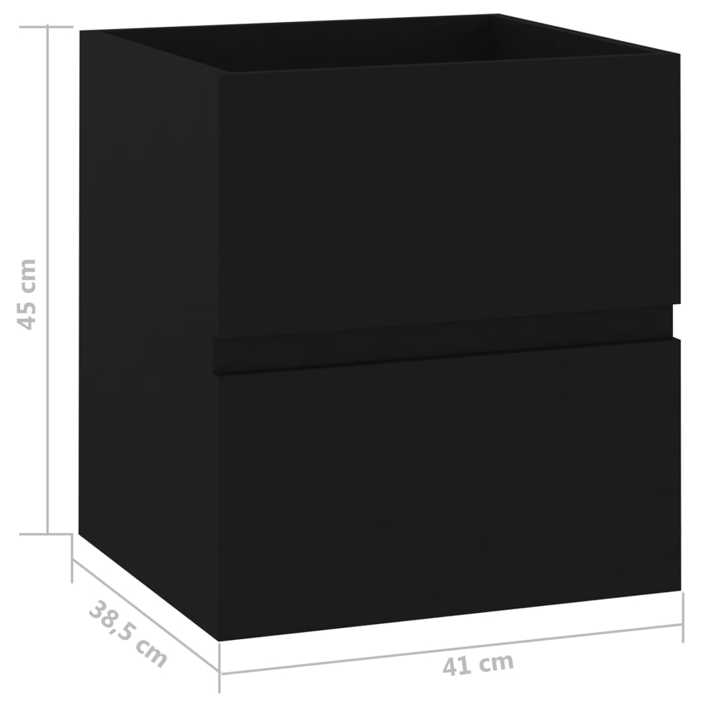 vidaXL Allaskaappi musta 41x38,5x45 cm tekninen puu