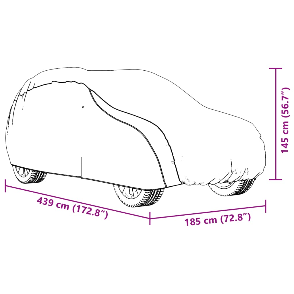 vidaXL Autopeite katumaasturille solkihihnoilla täysi hopea M