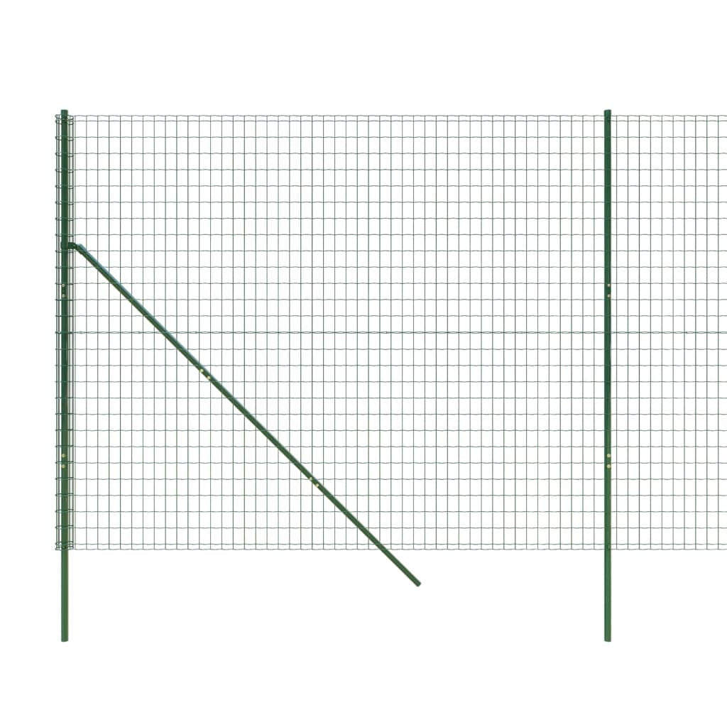 vidaXL Verkkoaita vihreä 2x10 m galvanoitu teräs