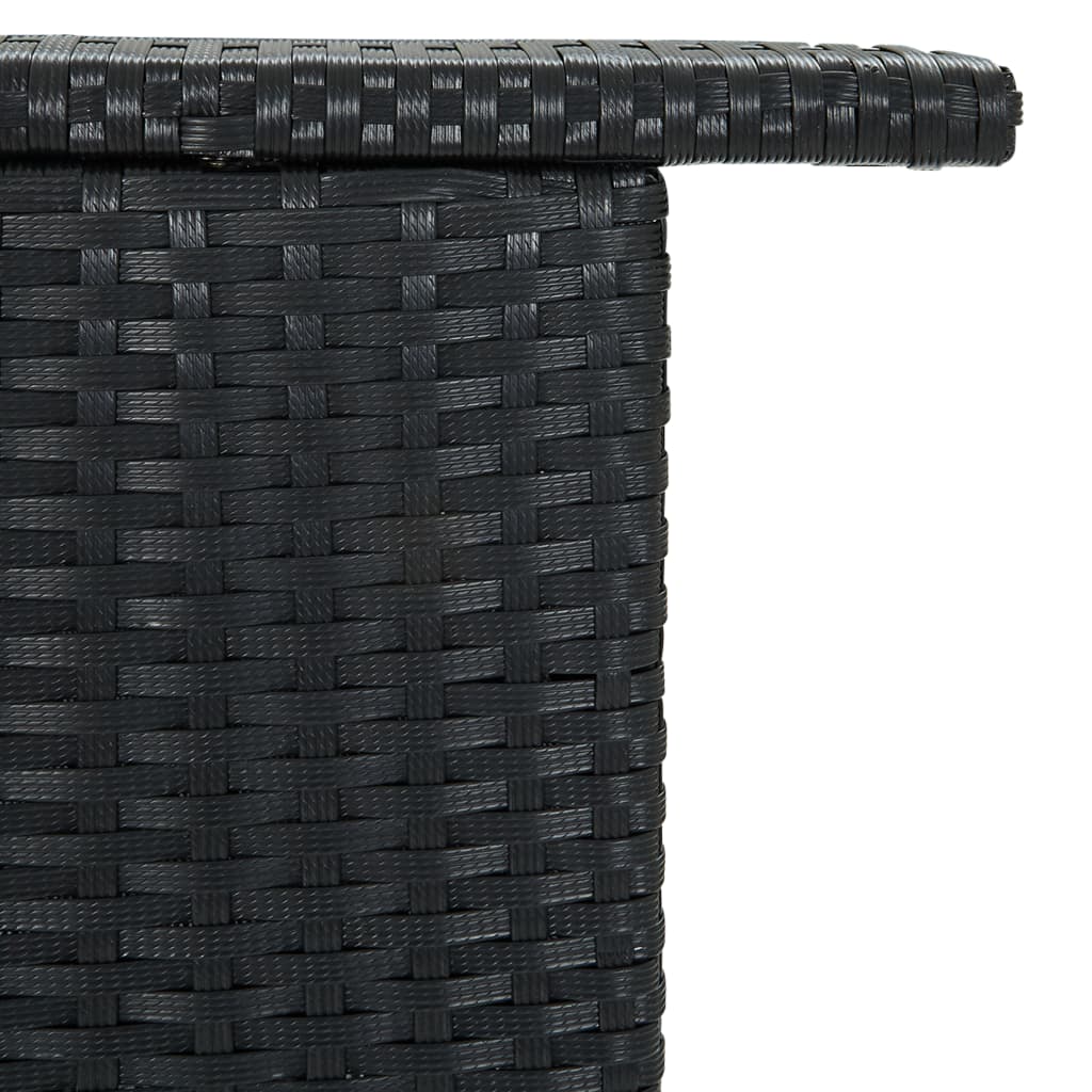 vidaXL 3-osainen Puutarhan baarisarja tyynyillä polyrottinki musta