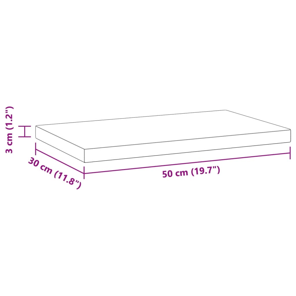 vidaXL Seinähyllyt 2 kpl 50x30x3 cm hopea ruostumaton teräs