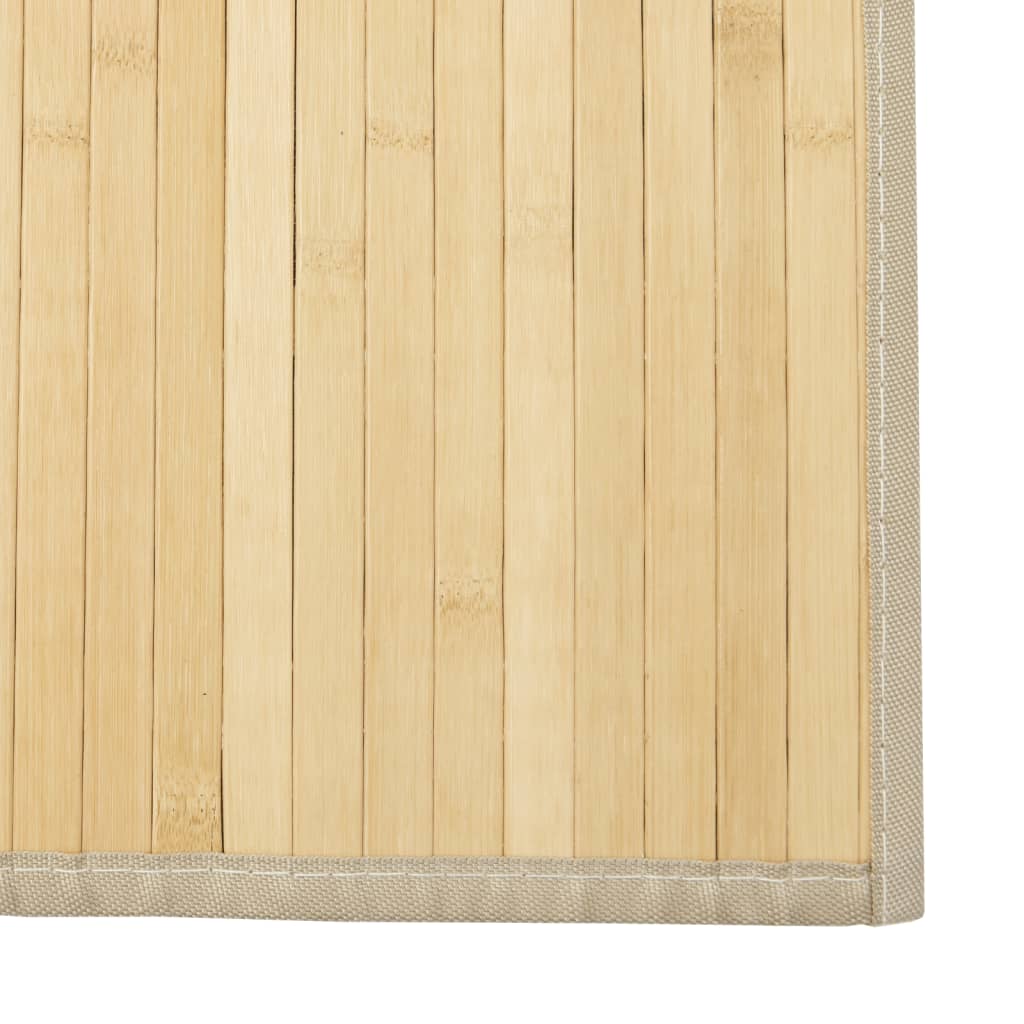 vidaXL Matto suorakaide vaalea luonnollinen 100x400 cm bambu