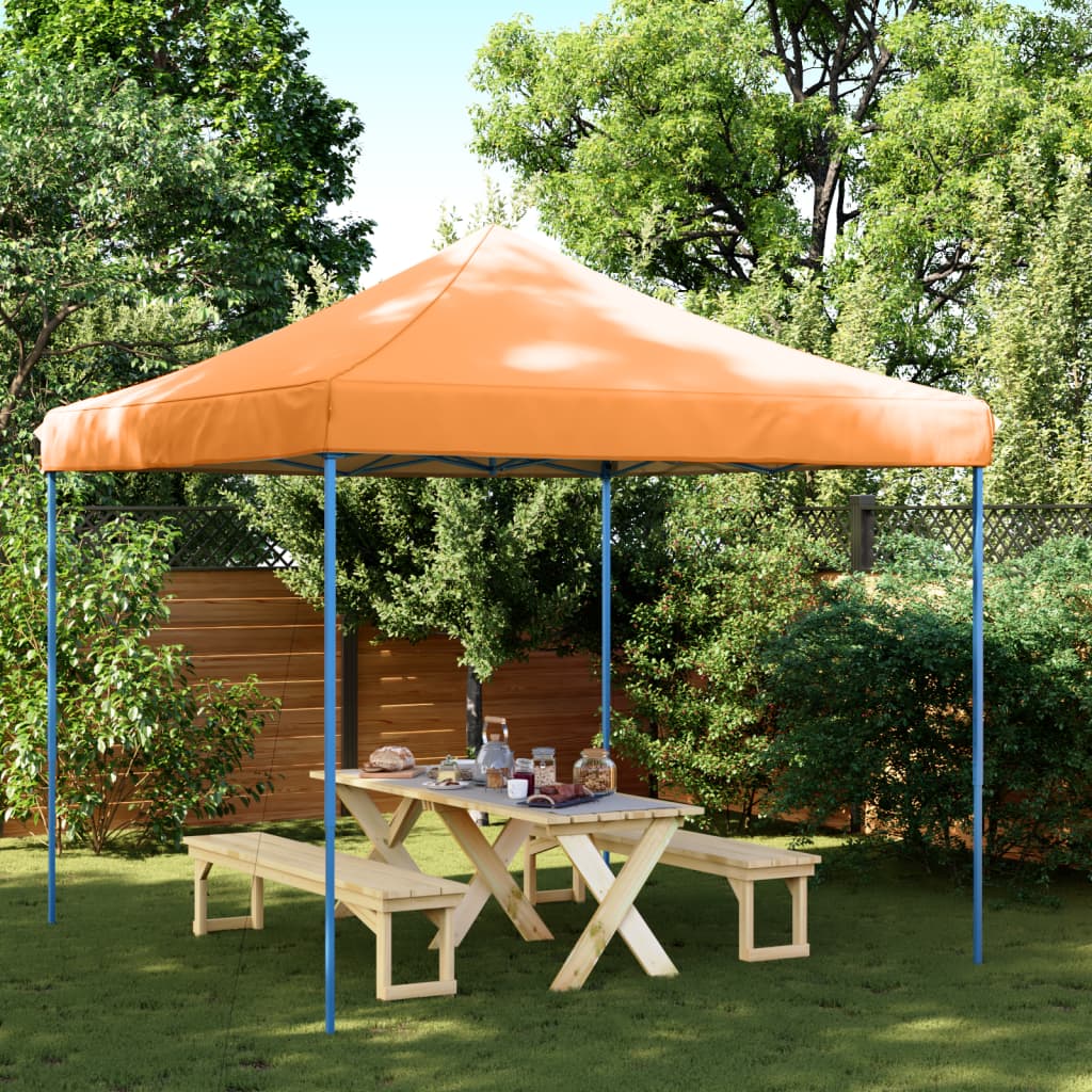 vidaXL Taitettava pop-up juhlateltta oranssi 292x292x315 cm