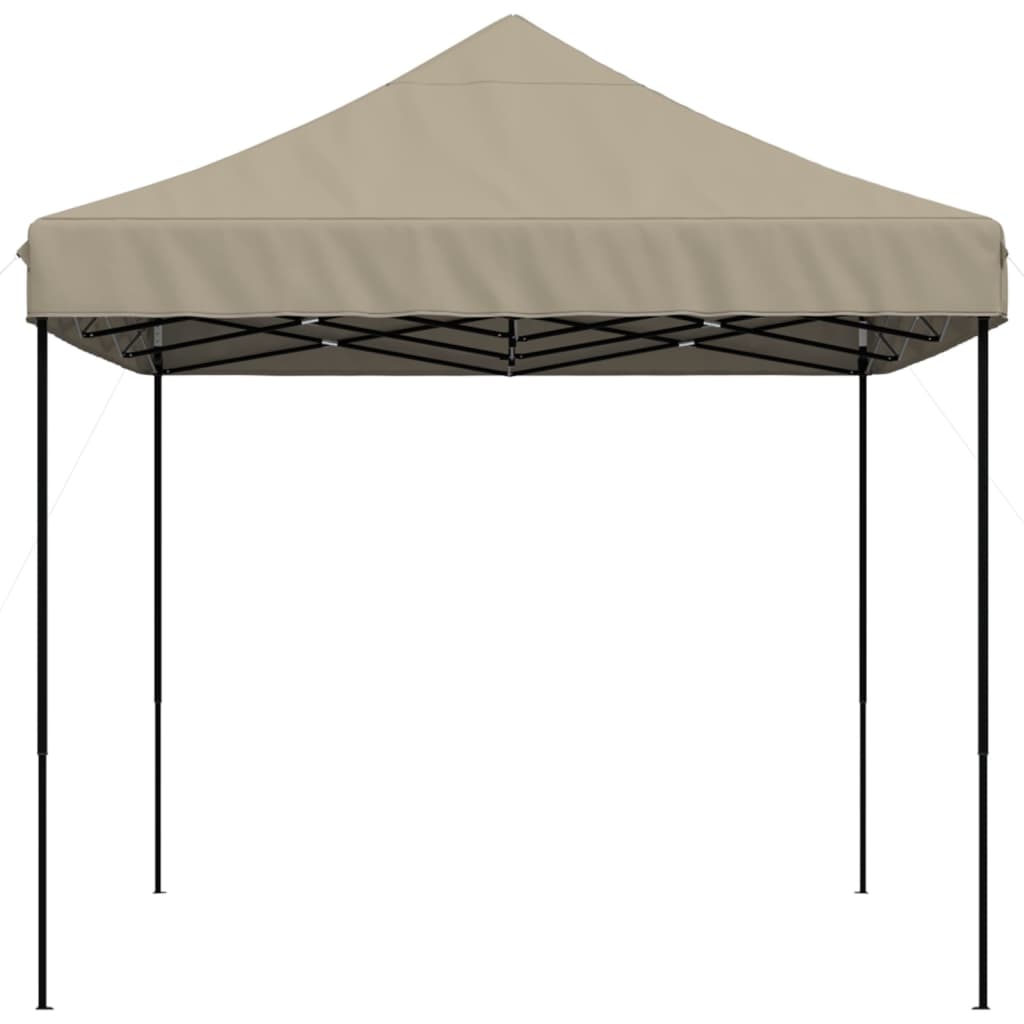 vidaXL Taitettava pop-up juhlateltta taupe 410x279x315 cm