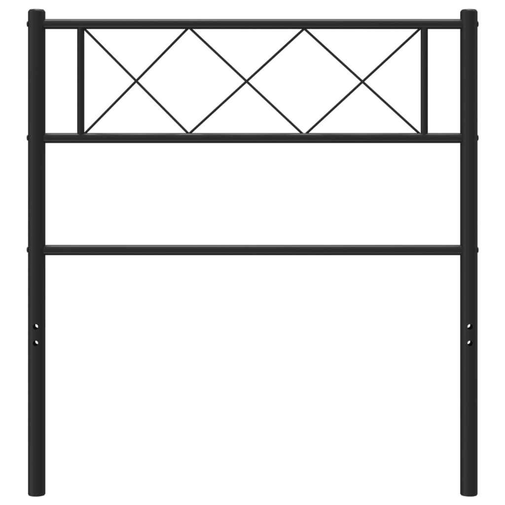 vidaXL Metallinen sängynpääty musta 100 cm