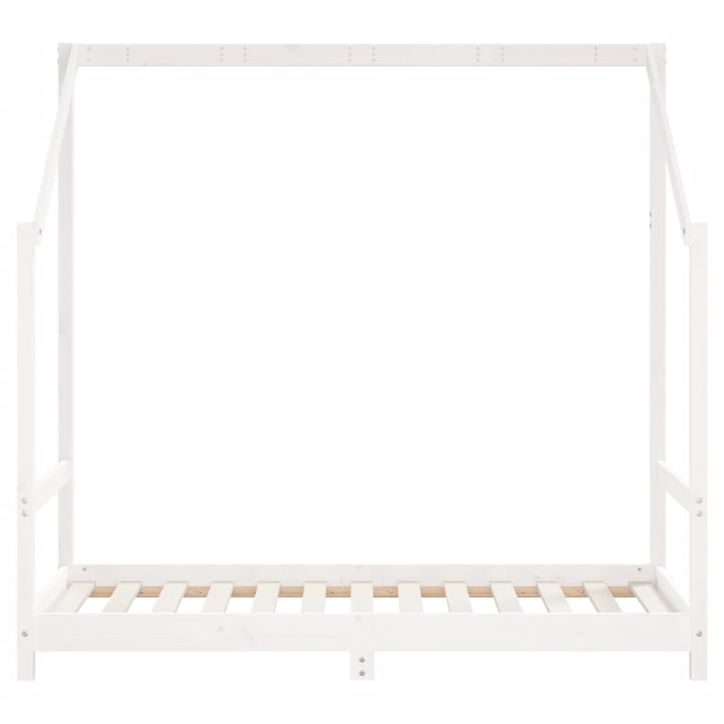 vidaXL Lasten sängynrunko valkoinen 2x(80x160) cm täysi mänty