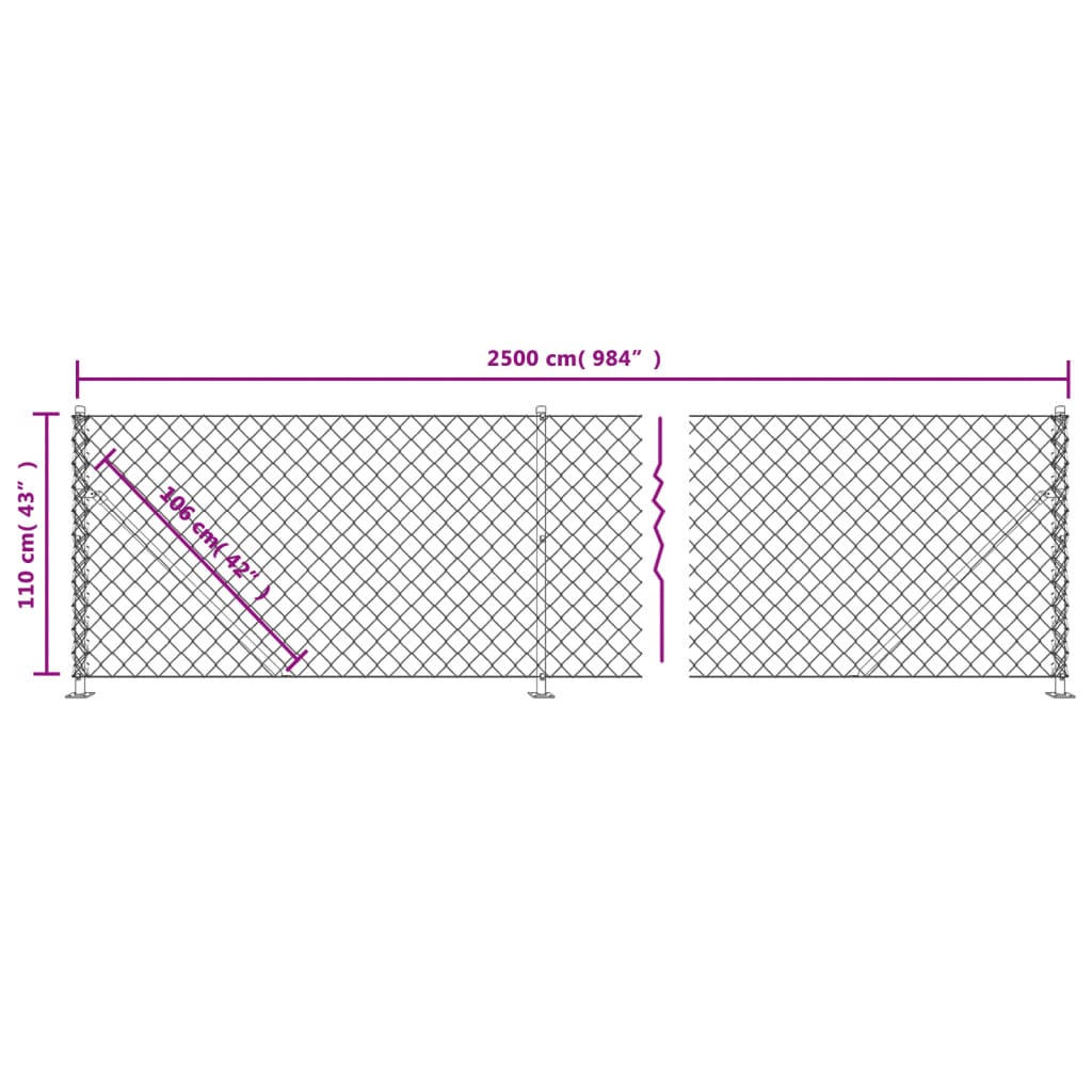 vidaXL Verkkoaita laipalla vihreä 1,1x25 m