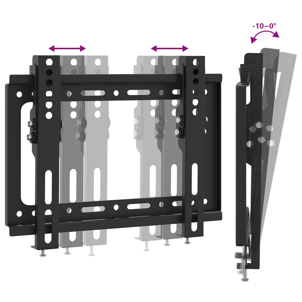 vidaXL TV-seinäkiinnike 14"-42" ruuduille Max VESA 200x200 mm 30 kg