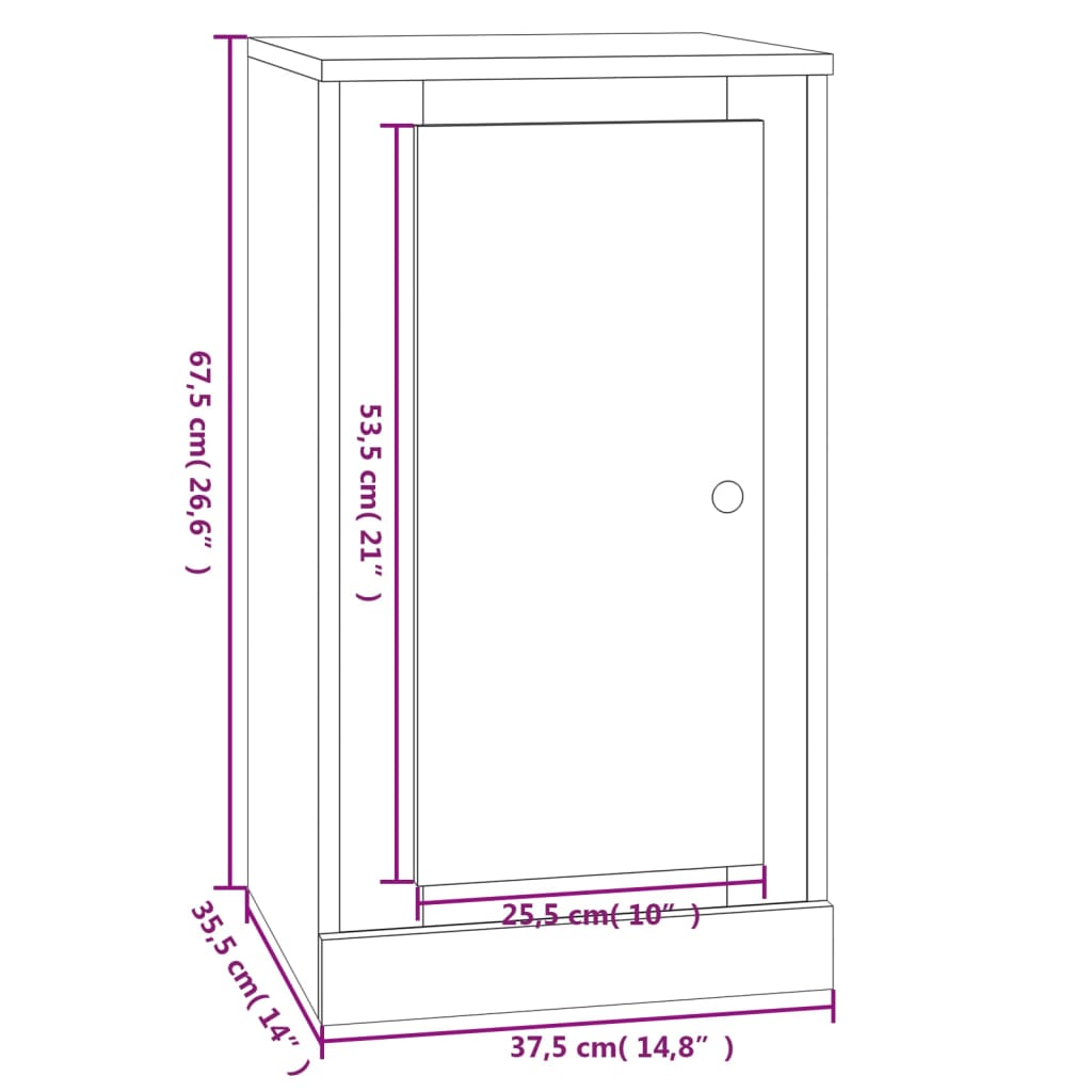 vidaXL Senkki betoninharmaa 37,5x35,5x67,5 cm tekninen puu