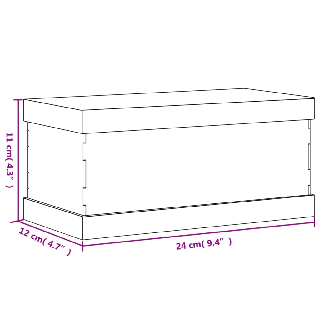 vidaXL Esittelylaatikko läpinäkyvä 24x12x11 cm akryyli