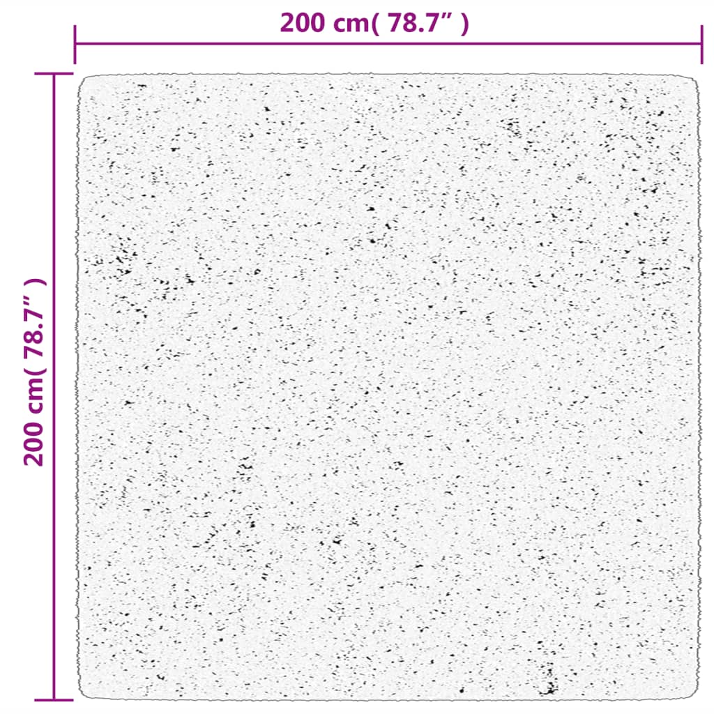 vidaXL Pörrömatto PAMPLONA korkeanukka moderni kerma 200x200 cm