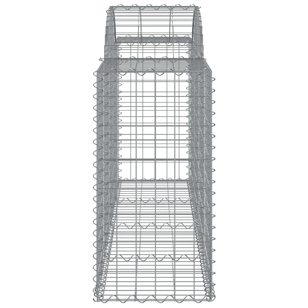 vidaXL Kaarevat kivikorit 2 kpl 200x50x80/100 cm galvanoitu rauta