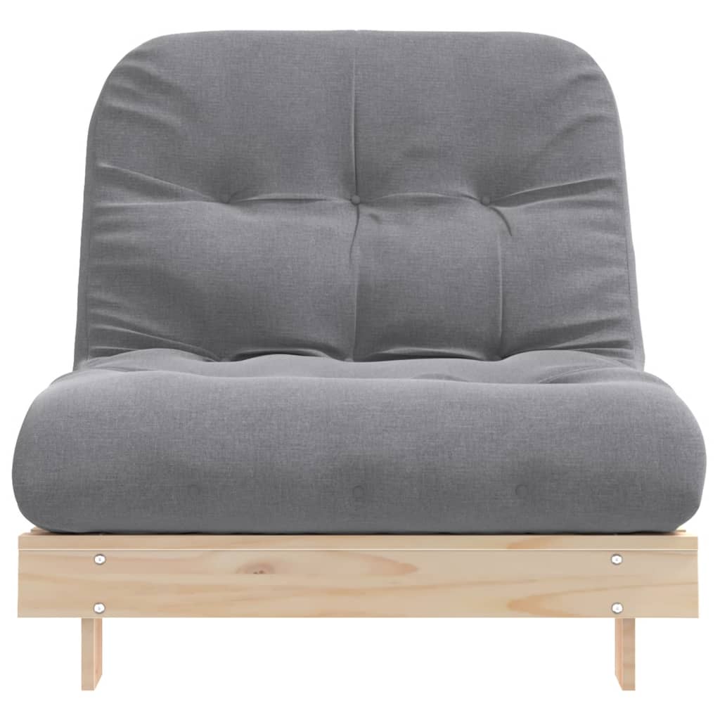 vidaXL Futon vuodesohva patjalla 90x206x11 cm täysi mänty